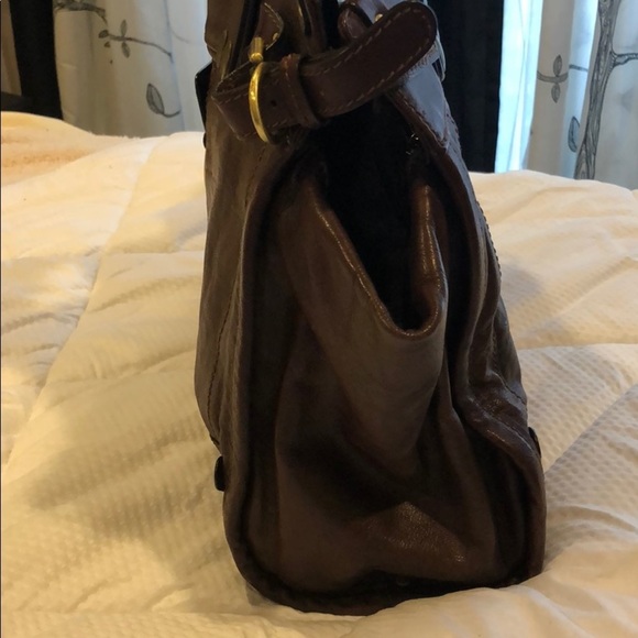 Chloe brown leather top handle tote briefcase bag - Picture 3 of 8